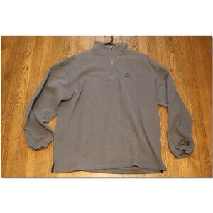 Port Authority embroidered fleece pullover size XL Blue Grey in color
